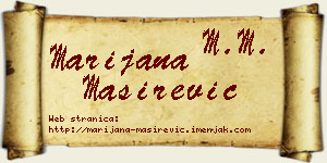 Marijana Maširević vizit kartica